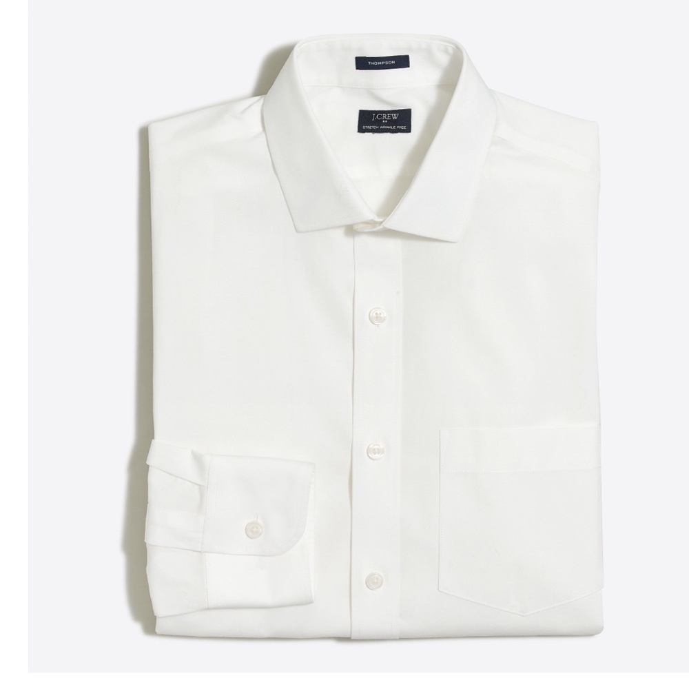 J. Crew Thompson Wrinkle Free WhiteDress Shirt NWT